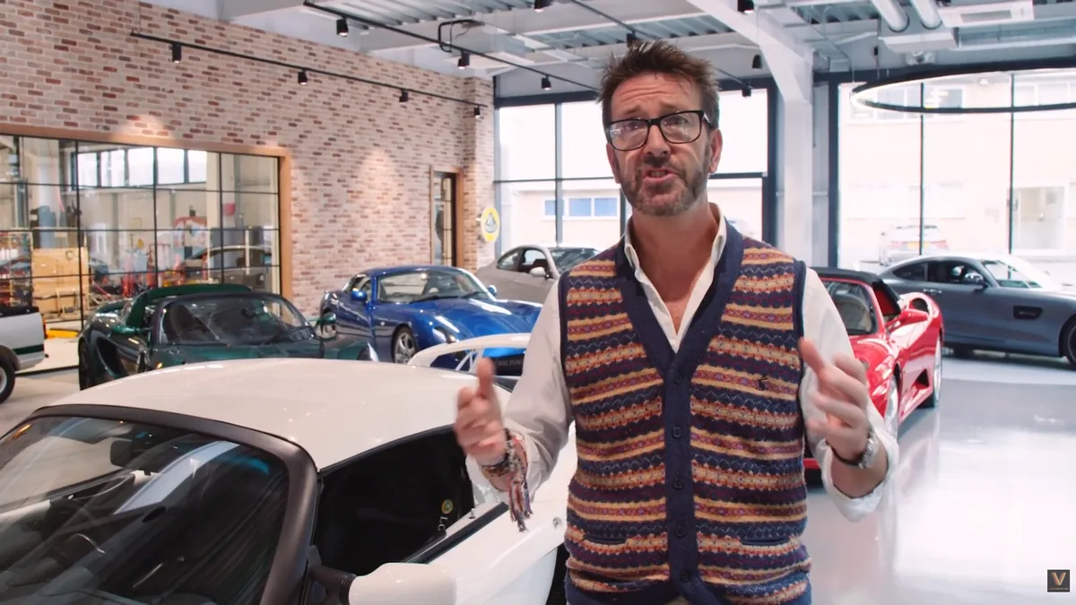 On-location brand film in a car showroom